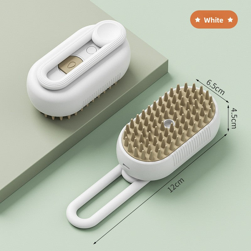 Electric Pet Grooming Brush with Steam and Spray