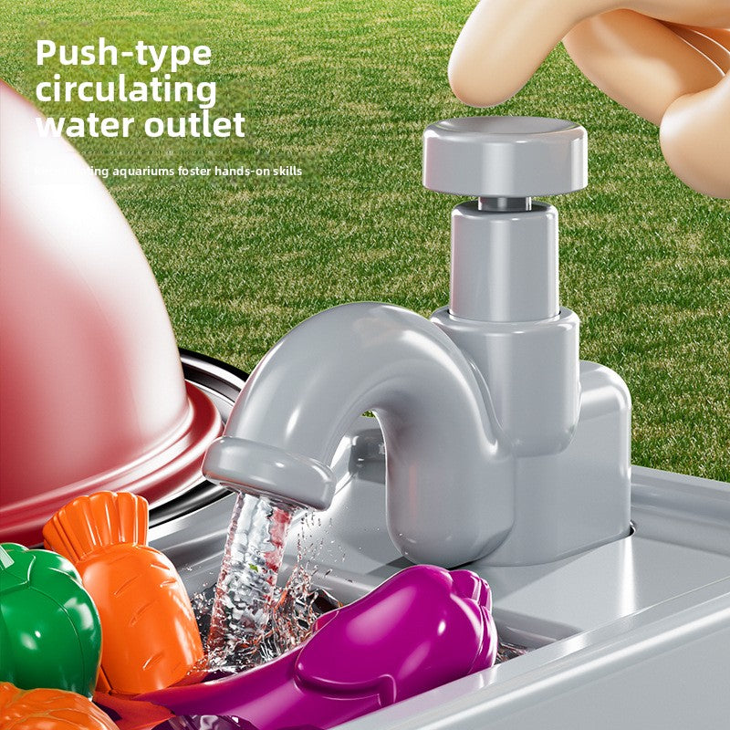 Water-spraying/steaming barbecue toy