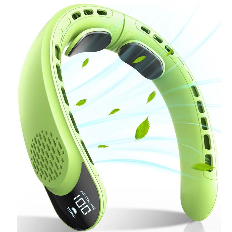 Portable Bladeless Neck Fan w/ Bluetooth Speakers